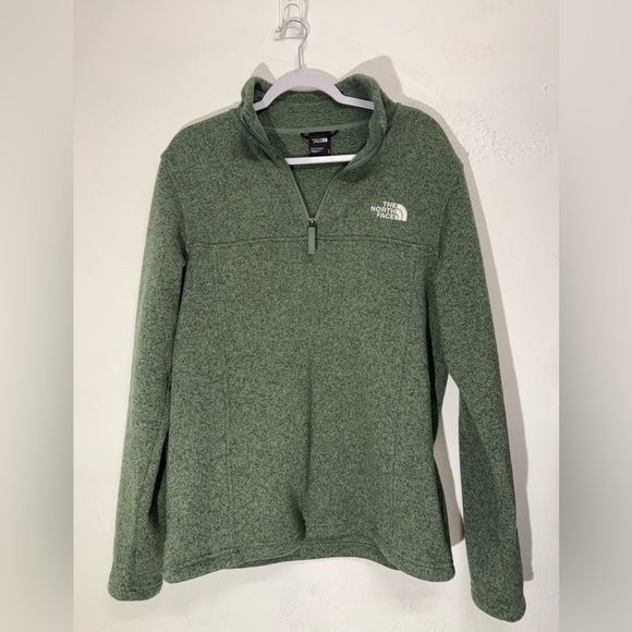 The North Face Olive Green Quarter-Zip Fleece Mens Size Medium - Picture 3 of 4